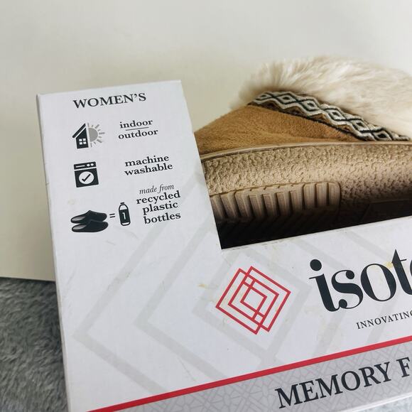 Isotoner Women’s Classic Comfort Hoodback Slippers Size XL 9.5-10 Buckskin - Picture 11 of 15